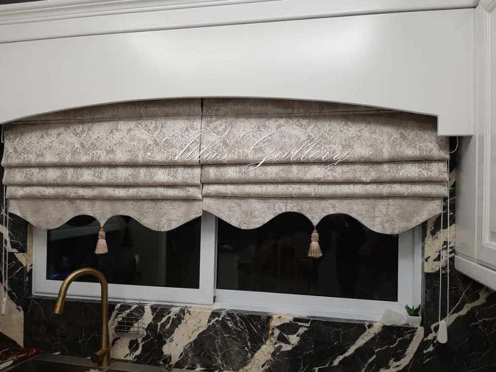 پرده ساتن پتينه محو